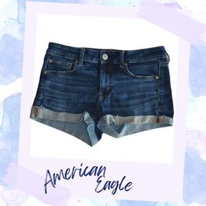 American Eagle Super Stretch Cuffed Jean Shorts